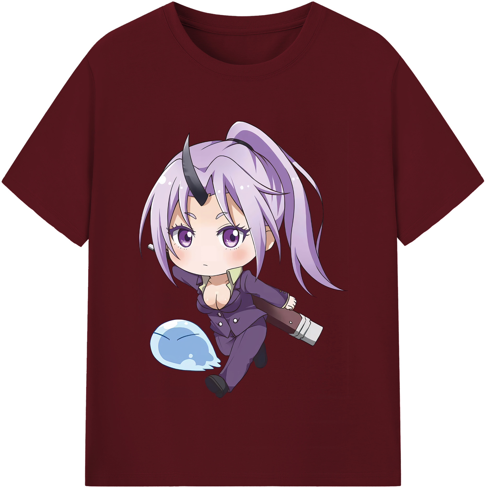 （画像用） 転スラ Regarding Reincarnated to Slime 綿100％半袖Tシャツ（フロントプリント）